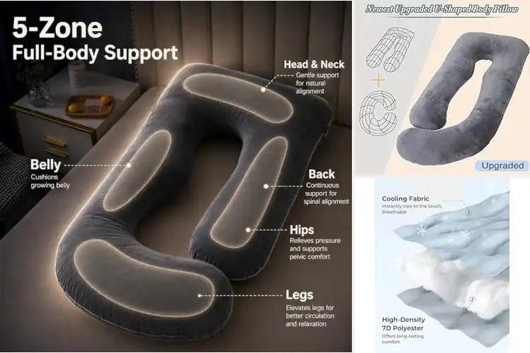 Detailed view of Best Pregnancy Pillows for Amazing Sleep During Pregnancy